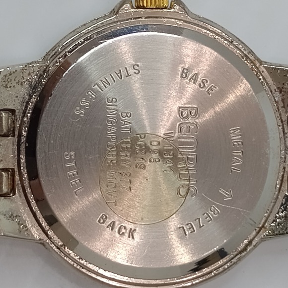 Benrus Men's Quartz Dress Watch Gold Dial 38mm w/ Box Vintage New Battery AS-IS - Picture 14 of 16